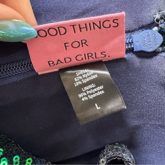 Vixen by Micheline Pitt Sequin Dress in Green and Blue - Picture 8 of 9